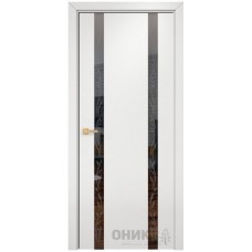 Межкомнатная дверь Оникс Верона 2 CPL белый пескоструй с зеркалом