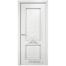 Межкомнатная дверь Оникс Византия Белая эмаль патина серебро