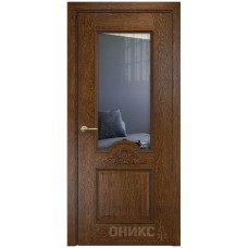 Межкомнатная дверь Оникс Византия Каштан со стеклом