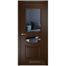 Межкомнатная дверь Оникс Эллипс Эмаль фисташка МДФ со стеклом