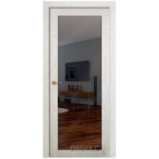 Межкомнатная дверь Оникс Сорбонна Жемчужный ясень с зеркалом