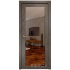 Межкомнатная дверь Оникс Сорбонна Дуб античный с зеркалом