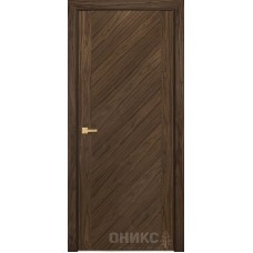 Межкомнатная дверь Оникс Авангард Орех американский натуральный шпон №5