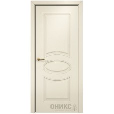 Межкомнатная дверь Оникс Эллипс Эмаль слоновая кость МДФ