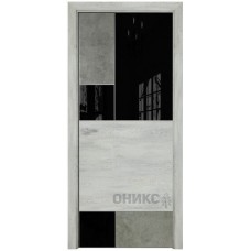 Межкомнатная дверь Оникс New York бетон светлый / CPL лофт со стеклом