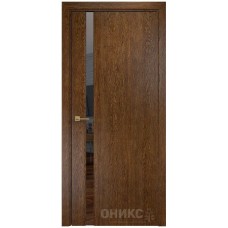 Межкомнатная дверь Оникс Престиж 1 Каштан с зеркалом