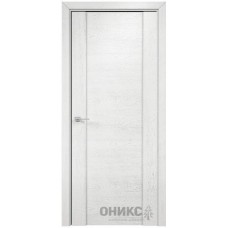 Межкомнатная дверь Оникс Престиж Белая эмаль патина серебро