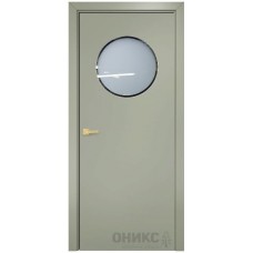 Межкомнатная дверь Оникс Сфера Эмаль 7038 по МДФ со стеклом