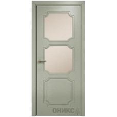 Межкомнатная дверь Оникс Валенсия Эмаль 7038 по ясеню со стеклом