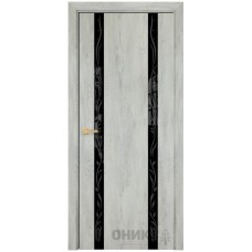 Межкомнатная дверь Оникс Верона 2 CPL лофт пескоструй со стеклом