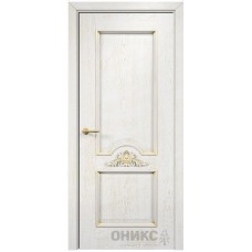 Межкомнатная дверь Оникс Византия Белая эмаль патина золото