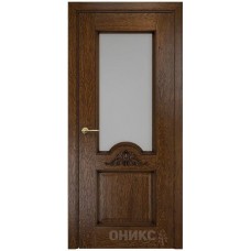 Межкомнатная дверь Оникс Византия Дуб коньяк со стеклом