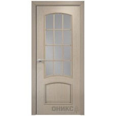 Межкомнатная дверь Оникс Прага Мокко со стеклом