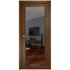 Межкомнатная дверь Оникс Сорбонна Каштан с зеркалом