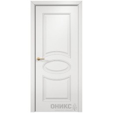 Межкомнатная дверь Оникс Эллипс Эмаль белая МДФ