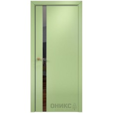 Межкомнатная дверь Оникс Престиж 1 Эмаль фисташка МДФ с зеркалом