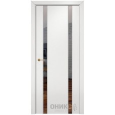 Межкомнатная дверь Оникс Престиж 2 CPL белый с зеркалом
