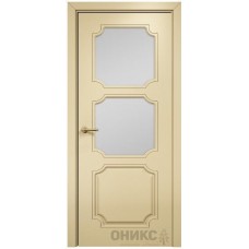 Межкомнатная дверь Оникс Валенсия эмаль RAL 1015 по МДФ со стеклом