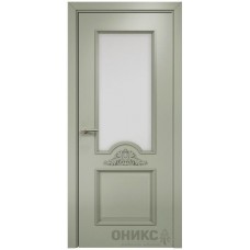 Межкомнатная дверь Оникс Византия Эмаль 7038 по МДФ со стеклом
