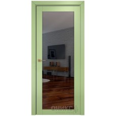 Межкомнатная дверь Оникс Сорбонна Эмаль фисташка МДФ с зеркалом