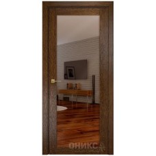 Межкомнатная дверь Оникс Сорбонна Дуб коньяк с зеркалом