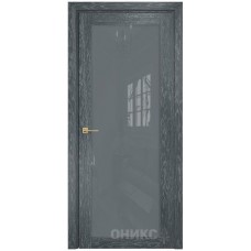 Межкомнатная дверь Оникс Сорбонна Дуб седой со стеклом