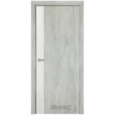 Межкомнатная дверь Оникс Duo Эмаль белая по МДФ / CPL лофт со стеклом