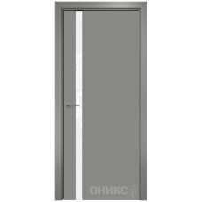 Межкомнатная дверь Оникс Престиж 1 Эмаль RAL 7036 по МДФ со стеклом