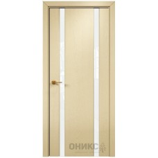 Межкомнатная дверь Оникс Престиж 2 эмаль RAL 1015 по ясеню со стеклом