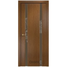 Межкомнатная дверь Оникс Престиж 2 Орех со стеклом