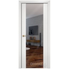 Межкомнатная дверь Оникс Престиж CPL белый с зеркалом