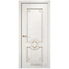 Межкомнатная дверь Оникс Рада Белая эмаль патина золото