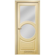 Межкомнатная дверь Оникс Софья эмаль RAL 1015 по МДФ со стеклом