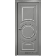 Межкомнатная дверь Оникс Софья Эмаль RAL 7036 по МДФ патина серебро