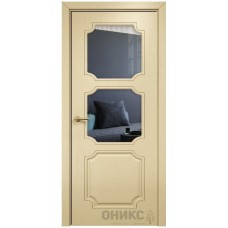Межкомнатная дверь Оникс Валенсия эмаль RAL 1015 по ясеню со стеклом