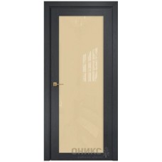 Межкомнатная дверь Оникс Сорбонна Дуб графит со стеклом