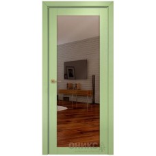 Межкомнатная дверь Оникс Сорбонна Эмаль фисташка по Ясеню с зеркалом