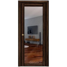 Межкомнатная дверь Оникс Сорбонна Макасар с зеркалом