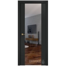 Межкомнатная дверь Оникс Престиж CPL тёмно серый с зеркалом