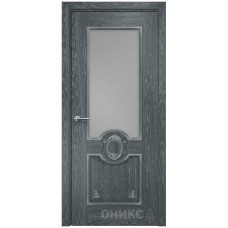 Межкомнатная дверь Оникс Рада Дуб седой со стеклом