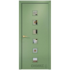 Межкомнатная дверь Оникс Вега эмаль RAL 6021 по МДФ фьюзинг