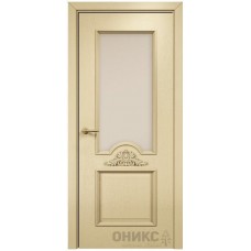 Межкомнатная дверь Оникс Византия эмаль RAL 1015 по ясеню со стеклом