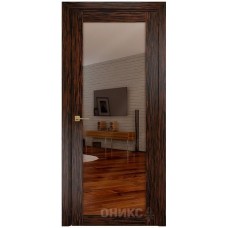 Межкомнатная дверь Оникс Сорбонна Эбен с зеркалом