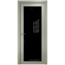 Межкомнатная дверь Оникс Сорбонна Эмаль 7038 по МДФ со стеклом