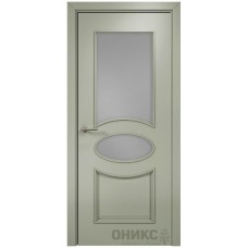 Межкомнатная дверь Оникс Эллипс Эмаль 7038 по МДФ со стеклом