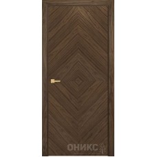 Межкомнатная дверь Оникс Авангард Орех американский натуральный шпон №10