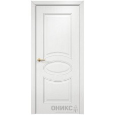 Межкомнатная дверь Оникс Эллипс Эмаль белая по ясеню