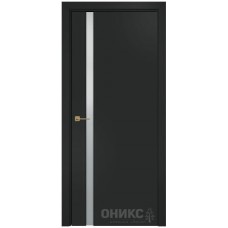 Межкомнатная дверь Оникс Престиж 1 CPL тёмно серый со стеклом