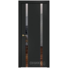 Межкомнатная дверь Оникс Престиж 2 CPL тёмно серый с зеркалом