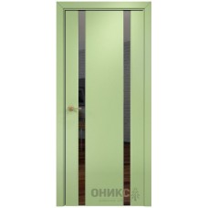 Межкомнатная дверь Оникс Престиж 2 Эмаль фисташка МДФ с зеркалом
